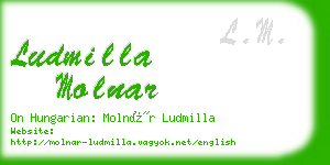 ludmilla molnar business card